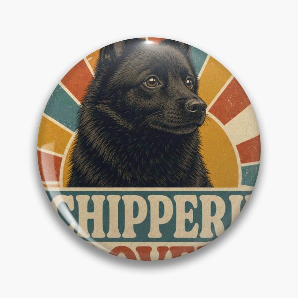 Item preview, Schipperke Retro Sunset Emblem Schipperke Lover designed and sold by BoosterShop.