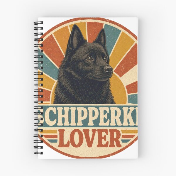 Item preview, Schipperke Retro Sunset Emblem Schipperke Lover designed and sold by BoosterShop.
