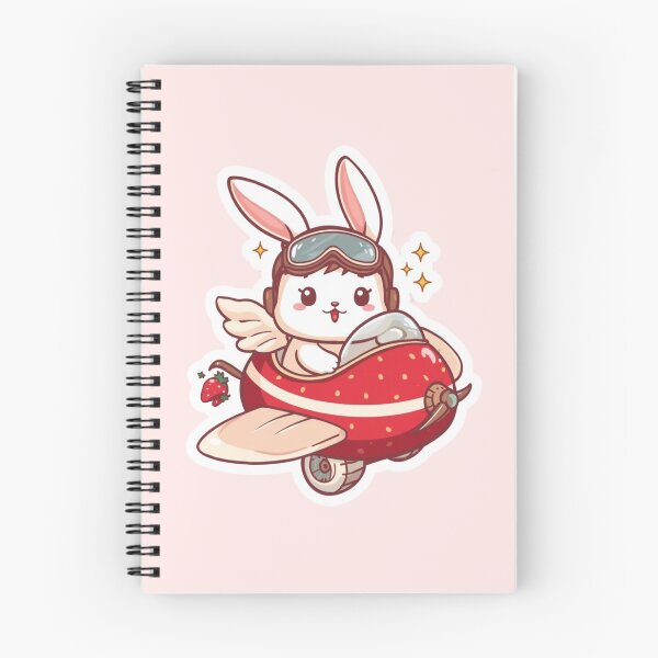 Item preview, Strawberry Pilot Bunny Cute Kawaii Sticker – Adorable Flying Berry Mascot designed and sold by Stylestickers55.