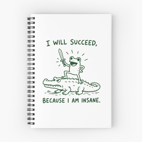 Item preview, I Will Succeed Because I Am Insane Frog Riding Alligator designed and sold by gunaone-design.
