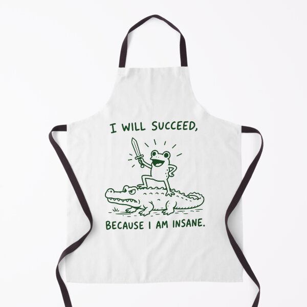 Item preview, I Will Succeed Because I Am Insane Frog Riding Alligator designed and sold by gunaone-design.