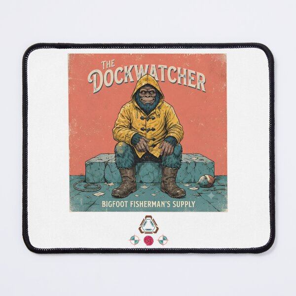 Item preview, The Dockwatcher - Bigfoot Fisherman's Supply Vintage Bigfoot in Yellow Raincoat designed and sold by Whimsy Trail Co.