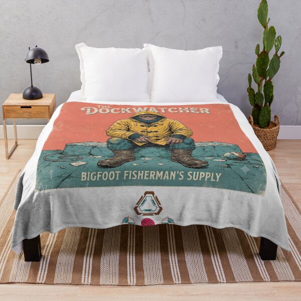 Item preview, The Dockwatcher - Bigfoot Fisherman's Supply Vintage Bigfoot in Yellow Raincoat designed and sold by Whimsy Trail Co.