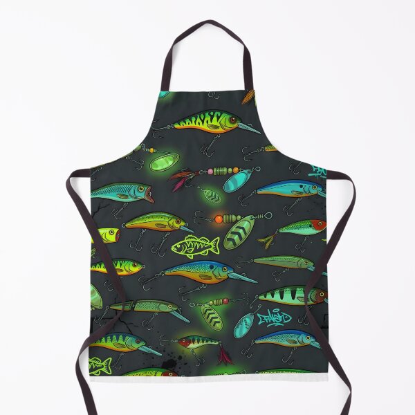 Item preview, Street Fishing Urban Lures Seamless Pattern designed and sold by ThirdShiftLab.