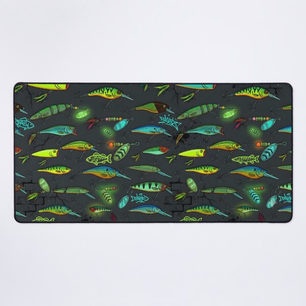 Item preview, Street Fishing Urban Lures Seamless Pattern designed and sold by ThirdShiftLab.