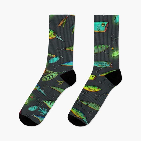Item preview, Street Fishing Urban Lures Seamless Pattern  designed and sold by ThirdShiftLab.
