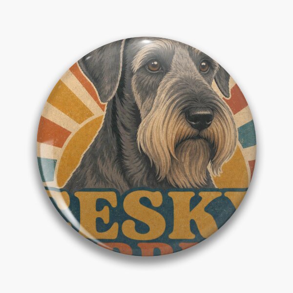 Artikelvorschau, Cesky Terrier Retro Sonnenuntergang Emblem Cesky Terrier Mom entworfen und verkauft von BoosterShop.