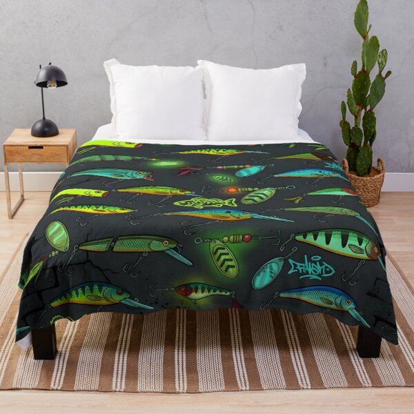 Item preview, Street Fishing Urban Lures Seamless Pattern designed and sold by ThirdShiftLab.