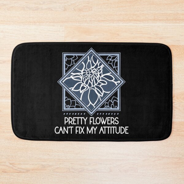 Item preview, Pretty Flowers Can't Fix My Attitude - Sassy Floral Geometric Frame designed and sold by the-Z3nith.