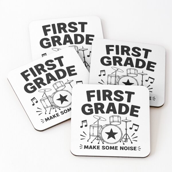 Item preview, First Grade Make Some Noise 1st Grade Drums Rock and Roll - Back To School Kids designed and sold by gunaone-design.