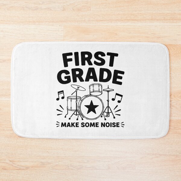 Item preview, First Grade Make Some Noise 1st Grade Drums Rock and Roll - Back To School Kids designed and sold by gunaone-design.