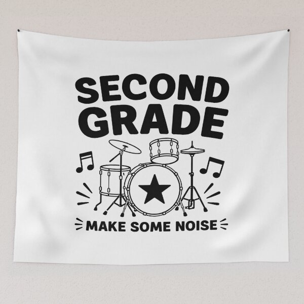Item preview, Second Grade Make Some Noise 2nd Grade Drums Rock and Roll - Back To School Kids designed and sold by gunaone-design.