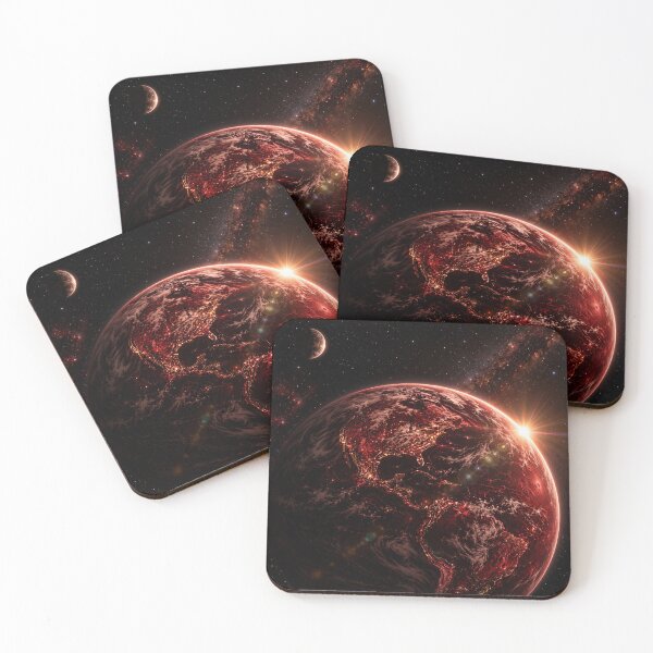 Item preview, Crimson Dawn Over Earth designed and sold by Kimberly Palmer.
