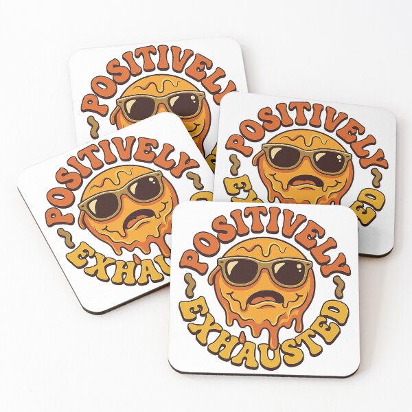 Item preview, Positively Exhausted | Funny Retro Burnout Melting Face designed and sold by EmrYldrn.