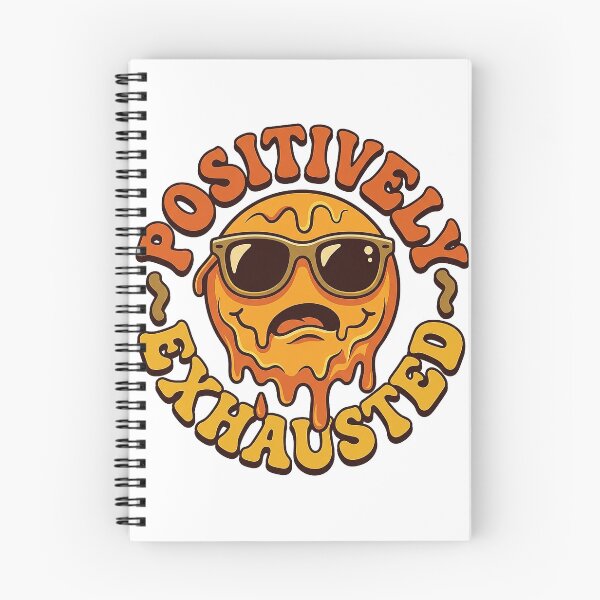Item preview, Positively Exhausted | Funny Retro Burnout Melting Face designed and sold by EmrYldrn.