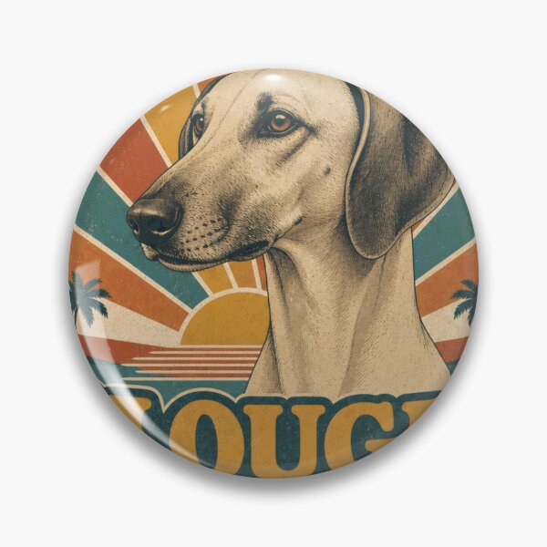 Artikelvorschau, Sloughi Retro Sonnenuntergang Emblem Sloughi Lover entworfen und verkauft von BoosterShop.