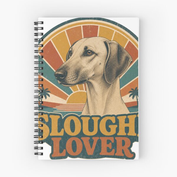 Item preview, Sloughi Retro Sunset Emblem Sloughi Lover designed and sold by BoosterShop.