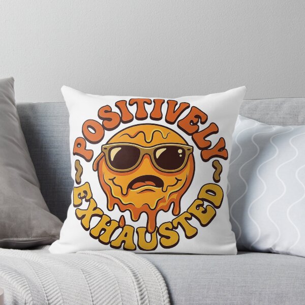 Item preview, Positively Exhausted | Funny Retro Burnout Melting Face designed and sold by EmrYldrn.