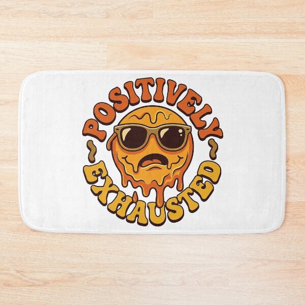 Item preview, Positively Exhausted | Funny Retro Burnout Melting Face designed and sold by EmrYldrn.