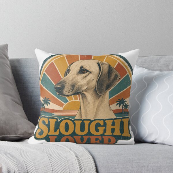 Item preview, Sloughi Retro Sunset Emblem Sloughi Lover designed and sold by BoosterShop.