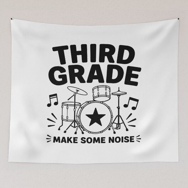 Item preview, Third Grade Make Some Noise 3rd Grade Drums Rock & Roll - Back To School Kids designed and sold by gunaone-design.