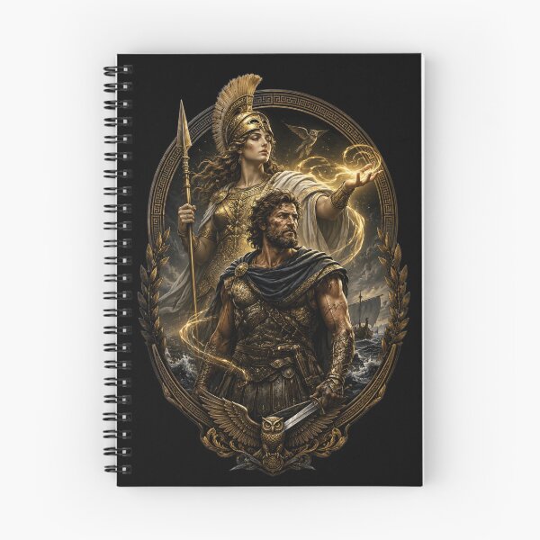 Item preview, Athena Guiding Odysseus – The Odyssey Greek Mythology Art designed and sold by LintonGriffin.