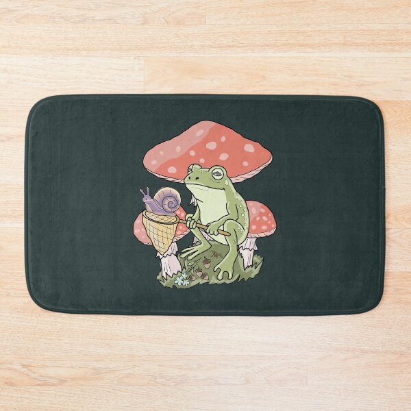 Item preview, Frog Cottagecore Mushroom Snail Vintage Forest Art designed and sold by LeshanArt.