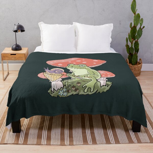 Item preview, Frog Cottagecore Mushroom Snail Vintage Forest Art designed and sold by LeshanArt.