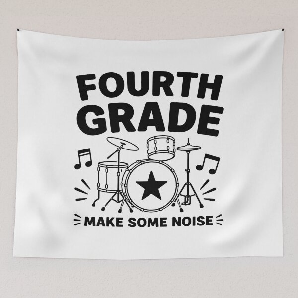 Item preview, Fourth Grade Make Some Noise 4th Grade Drums Rock and Roll - Back To School Kids designed and sold by gunaone-design.