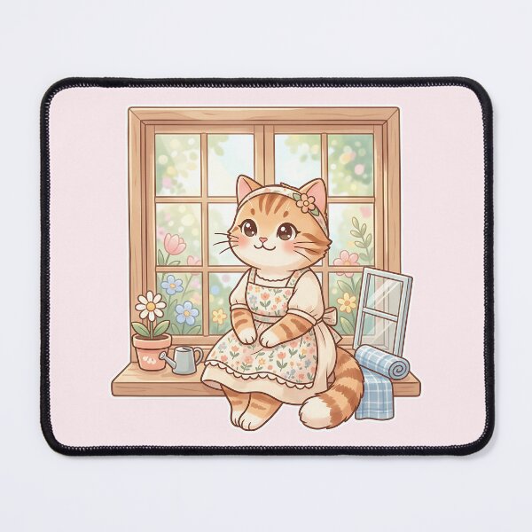 Item preview, Cozy Cottagecore Cat: Window Nook Kawaii designed and sold by CuteKats.
