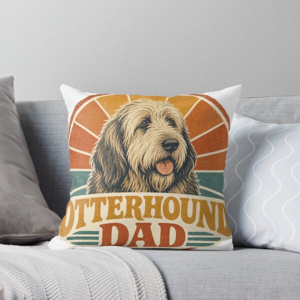 Item preview, Otterhound Retro Sunset Emblem Otterhound Dad designed and sold by BoosterShop.