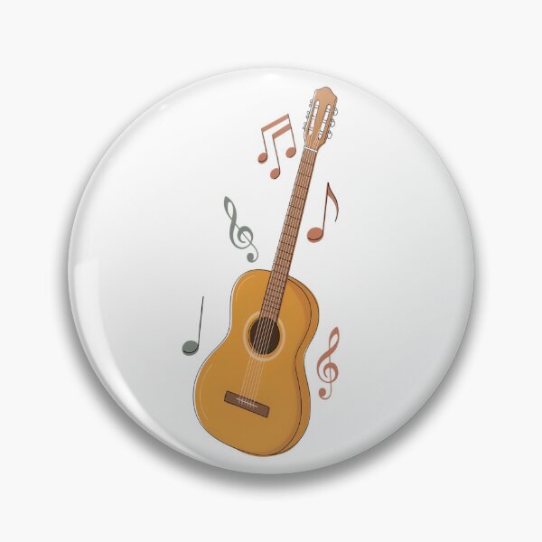 Item preview, Acoustic Guitar – Minimalist Classical Music Notes Design designed and sold by Midnight Veil Designs.