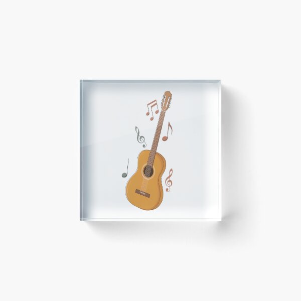 Item preview, Acoustic Guitar – Minimalist Classical Music Notes Design designed and sold by Midnight Veil Designs.
