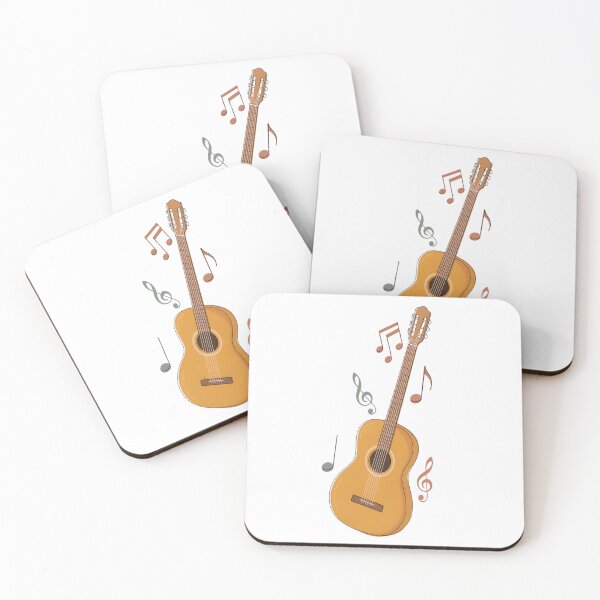 Item preview, Acoustic Guitar – Minimalist Classical Music Notes Design designed and sold by Midnight Veil Designs.