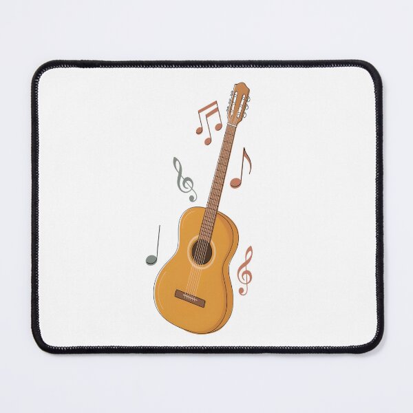 Item preview, Acoustic Guitar – Minimalist Classical Music Notes Design designed and sold by Midnight Veil Designs.