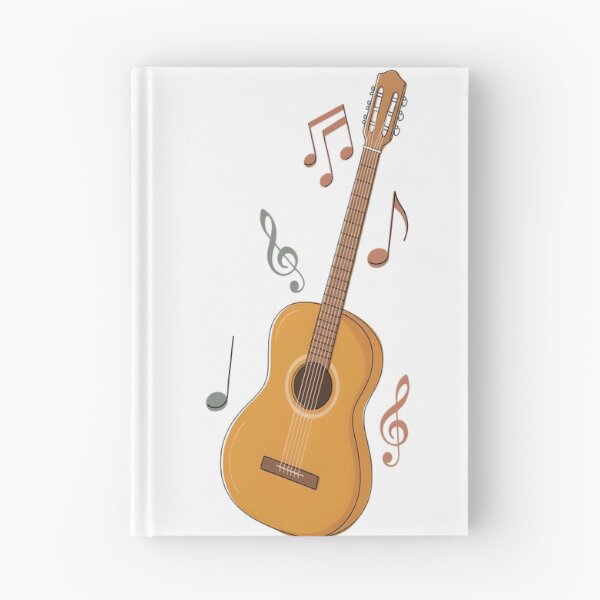 Item preview, Acoustic Guitar – Minimalist Classical Music Notes Design designed and sold by Midnight Veil Designs.