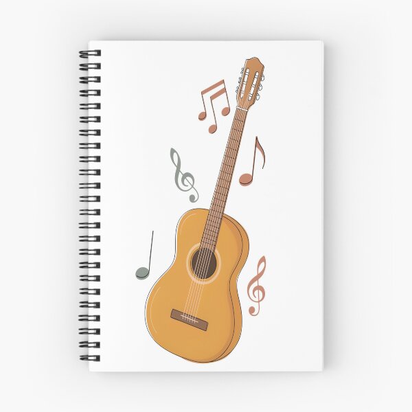 Item preview, Acoustic Guitar – Minimalist Classical Music Notes Design designed and sold by Midnight Veil Designs.