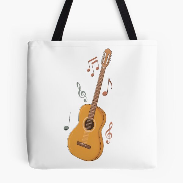 Item preview, Acoustic Guitar – Minimalist Classical Music Notes Design designed and sold by Midnight Veil Designs.