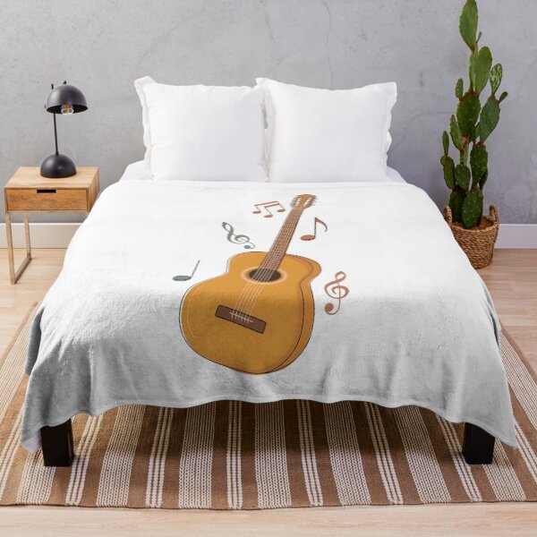 Item preview, Acoustic Guitar – Minimalist Classical Music Notes Design designed and sold by Midnight Veil Designs.