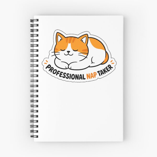 Item preview, Professional Nap Taker Funny Lazy Cat Lover Cute Kitten Humor Sarcastic Gift Tee designed and sold by NKWealthDesign.