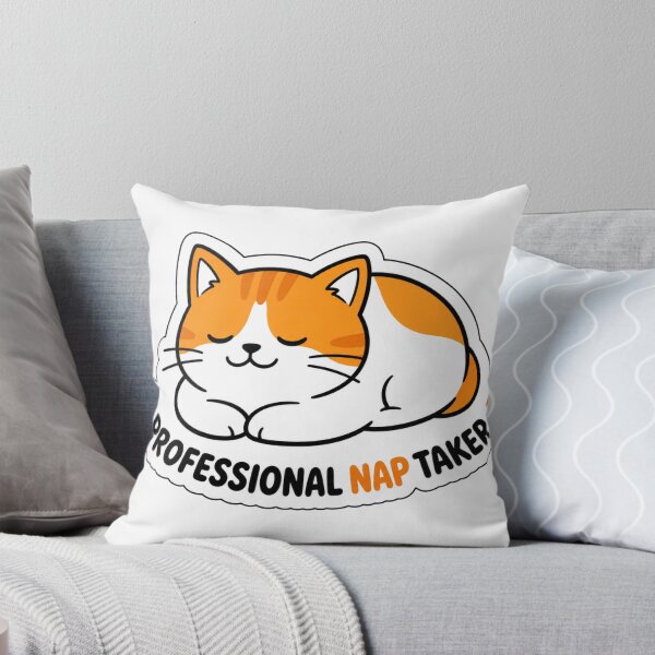 Item preview, Professional Nap Taker Funny Lazy Cat Lover Cute Kitten Humor Sarcastic Gift Tee designed and sold by NKWealthDesign.