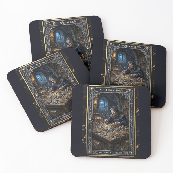 Item preview, Nine of Seals - tarot card designed and sold by Studio77-Gothic.