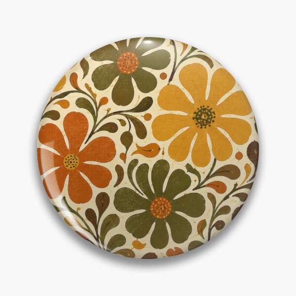Item preview, Groovy Daisy Bloom Retro 70s Floral Seamless Pattern designed and sold by Golden Era Studio.