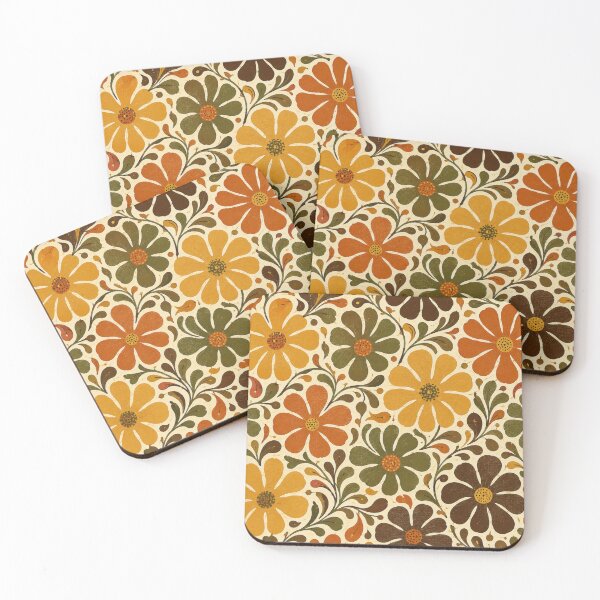 Item preview, Groovy Daisy Bloom Retro 70s Floral Seamless Pattern designed and sold by Golden Era Studio.