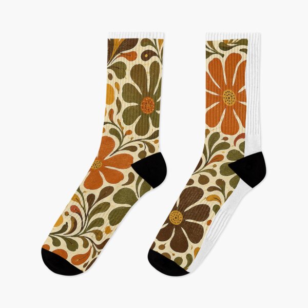 Item preview, Groovy Daisy Bloom Retro 70s Floral Seamless Pattern designed and sold by Golden Era Studio.