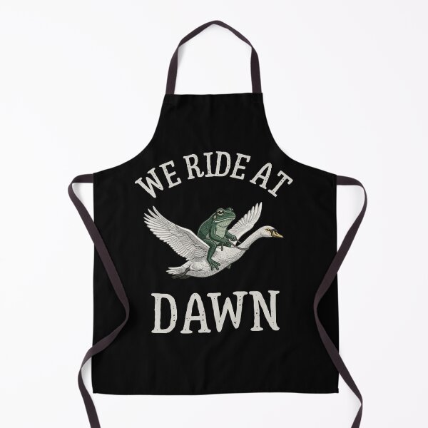 Item preview, We Ride at Dawn Funny Frog Riding Goose Morning Adventure Humor designed and sold by Cree8if.