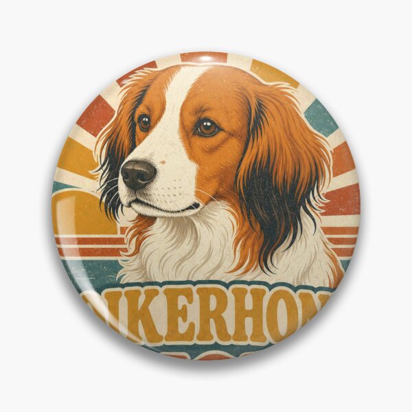 Artikelvorschau, Kooikerhondje Retro Sonnenuntergang Emblem Kooikerhondje Mom entworfen und verkauft von BoosterShop.