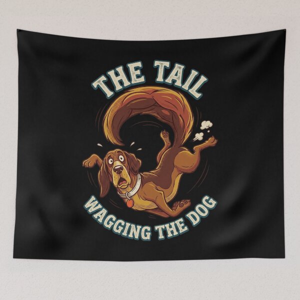 Item preview, The Tail Wagging The Dog Funny Idiom Cartoon Puppy Gift designed and sold by khaled-bahaa.
