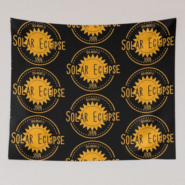 Item preview, Spain 2026 august 12 Solar Eclipse Orange color design designed and sold by EmeraldeaArt.