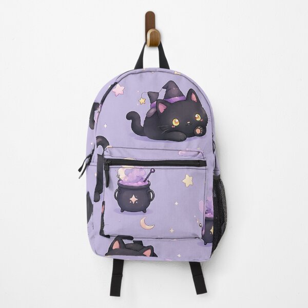 Item preview, Kawaii Black Cat Stars Night Pattern designed and sold by Thai Vibe Studio.
